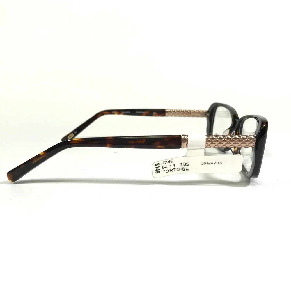 Jones New York Eyeglasses Frames J746 TORTOISE Gold Square Full Rim 54-14-135